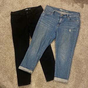 Old Navy Black and Blue jeans lot size 8